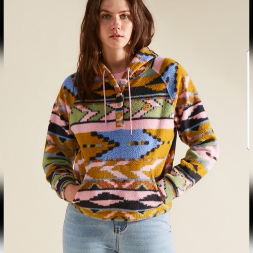 Billabong Go Outdoors Fleece Hooded Pullover Small